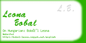 leona bobal business card